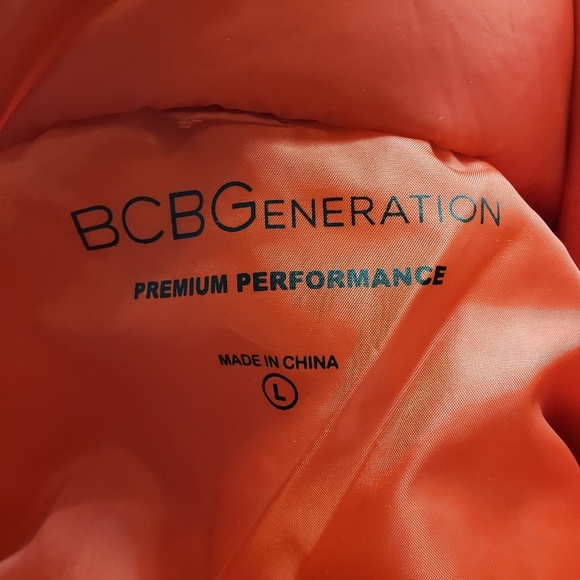 BCBGeneration Womens Size Large Red Puffer Coat NWT - Picture 11 of 15